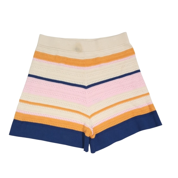 Sancia The Beria Knit Pastel Multicolor Striped  Waist Shorts - Picture 2 of 4